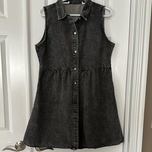 Stylish Black Denim Dress